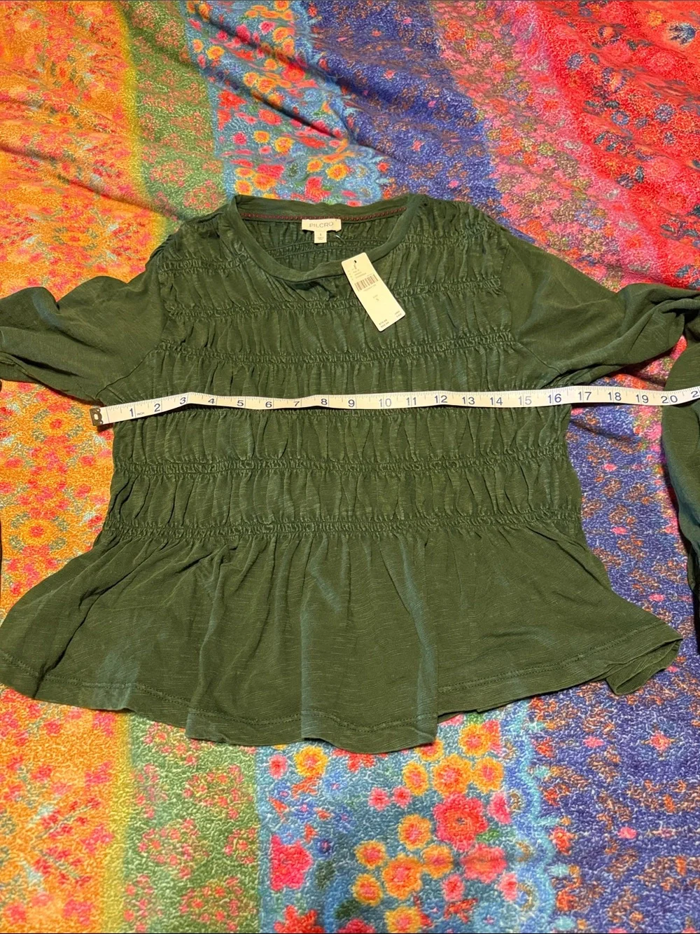 Pilcro Long Sleeve Smocked Top